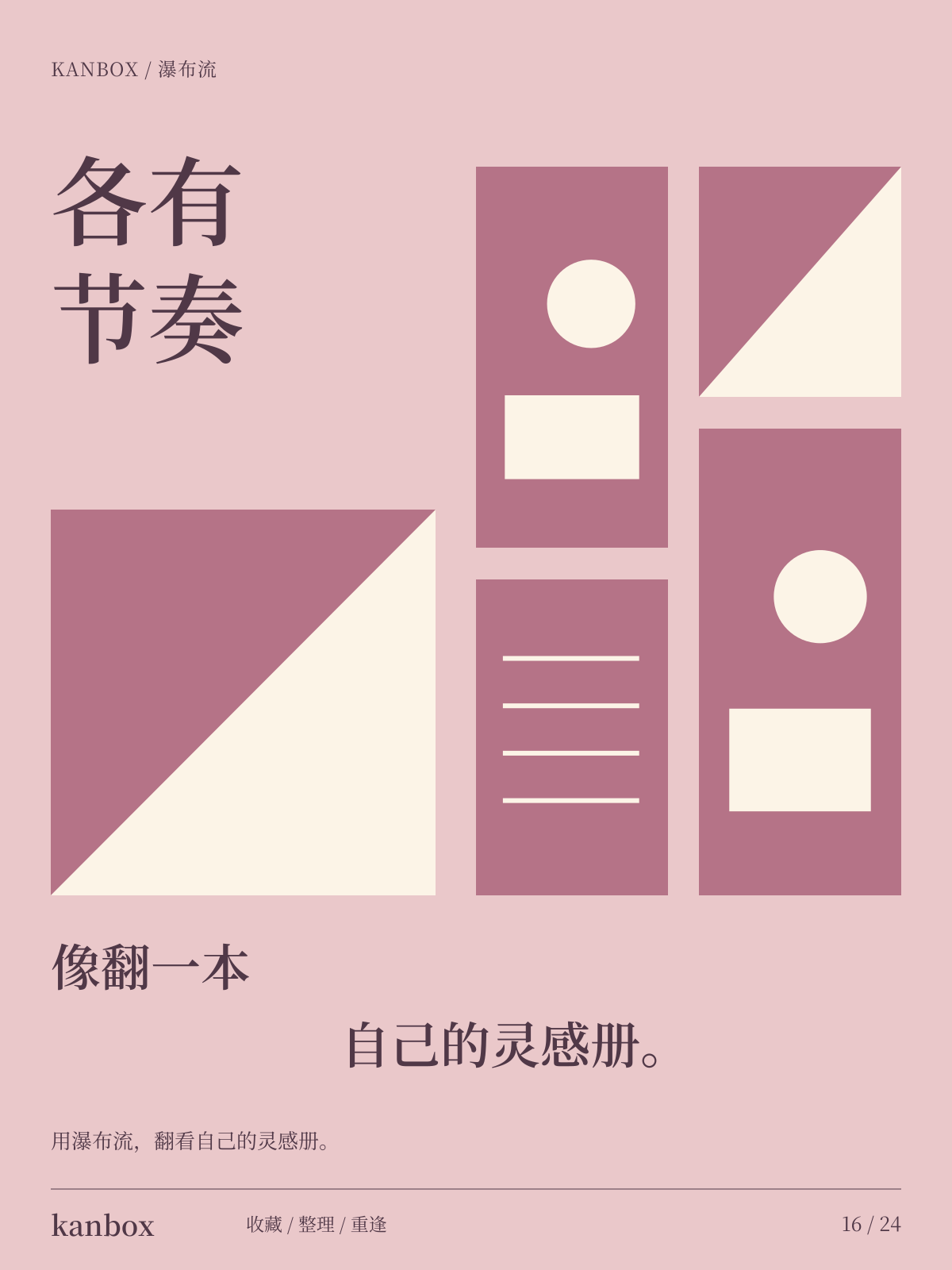 Kanbox 海报:瀑布流
