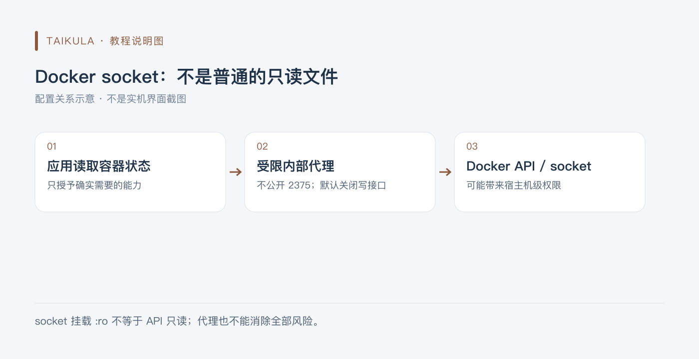 说明图:Docker socket:不是普通的只读文件